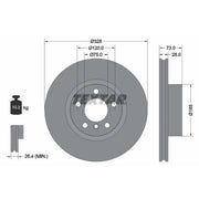 Textar 2 x Vented Front Brake Discs 92257105-x2