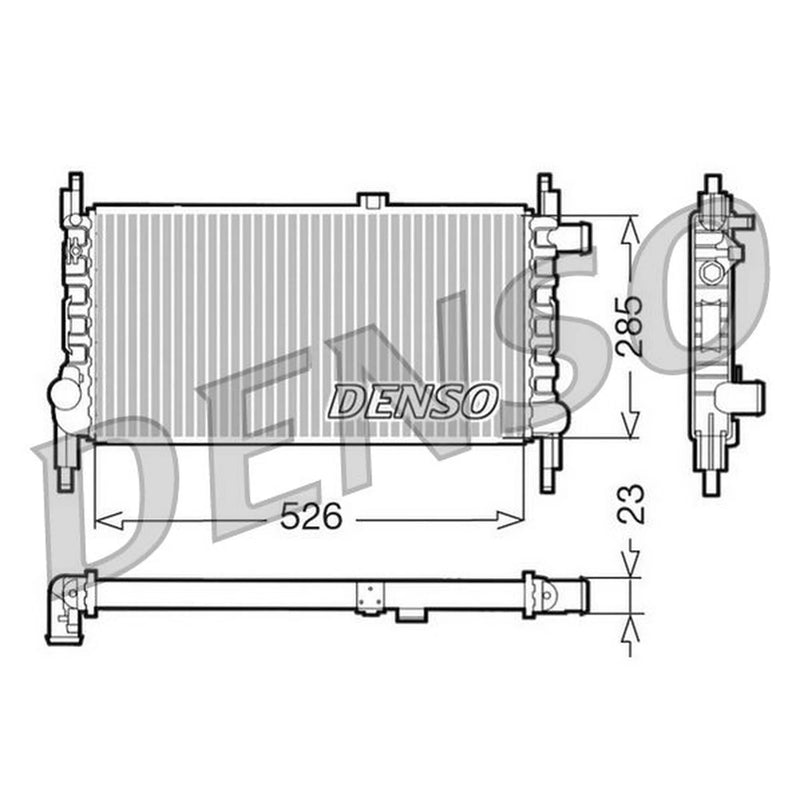 Denso Engine Radiator fits Opel Corsa A Hatchback 1986-1989 1.3
