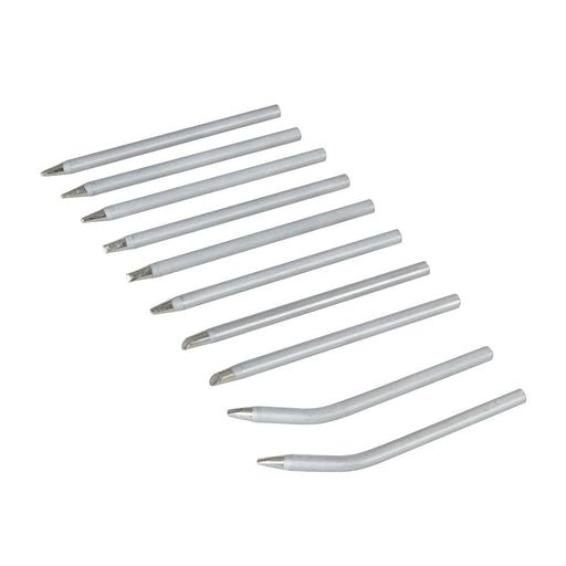 Silverline Soldering Iron Tips Set 10pce 40W Silverline - Dynamic Drive