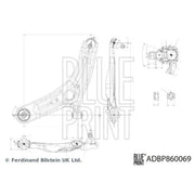 Blue Print Control/Trailing Arm Front Left ADBP860069