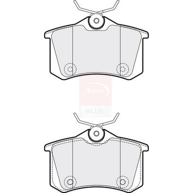 Apec Rear Brake Pad Set fits Citroën C4 Cactus 2019 on