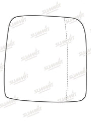 Summit Heated Base Plate With Commercial Mirror Glass fits & Integrated Lower Blind Spot Vauxhall Vivaro 14 on RHS Summit - Bars 4 Cars