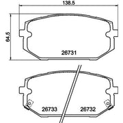 Mintex Front Brake Pad Set fits Hyundai Tucson 2020-2021 1.6