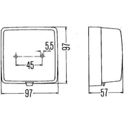 Hella Rear Fog Light Lamp Unit Right