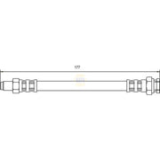 NAPA Brake Hydraulic Hose Line Rear fits Peugeot 205 1986-1998 1.1 1.4 1.6 1.9