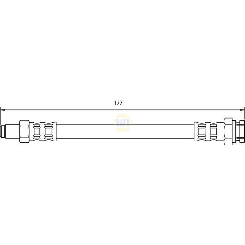 NAPA Brake Hydraulic Hose Line Rear NBH1433