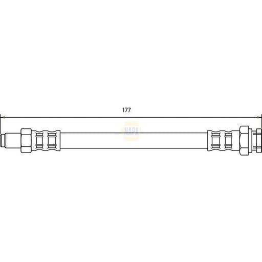 NAPA Brake Hydraulic Hose Line Rear NBH1433
