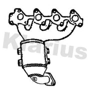 Klarius Catalyst Type Approved With Pipe fits Kia Picanto II 2011-2017 1.2