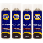 4x NAPA Multi Purpose Lubricant Spray Cleans Protect Rust Penetrating Oil 500ml NAPA - Dynamic Drive