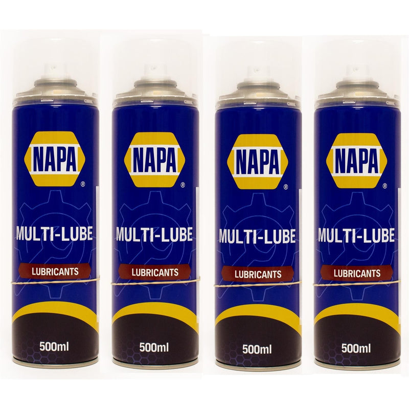 4x NAPA Multi Purpose Lubricant Spray Cleans Protect Rust Penetrating Oil 500ml NAPA - Dynamic Drive