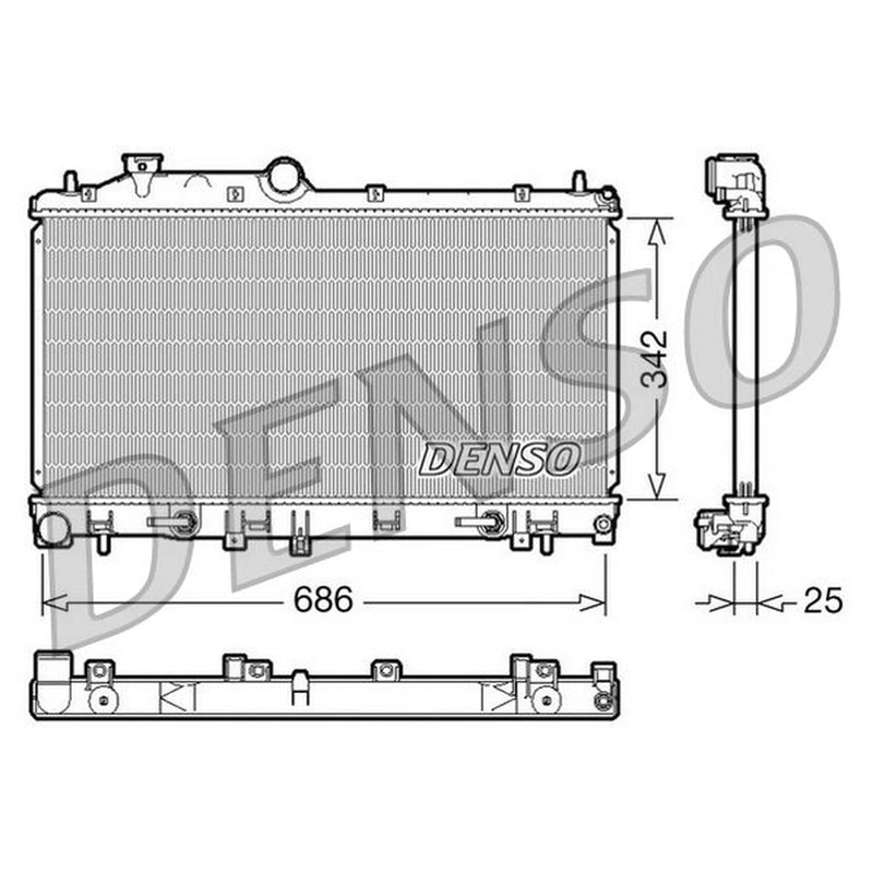 Denso Engine Radiator fits Subaru Forester 2008-2013 2.5