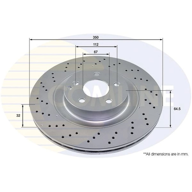 Comline Front / & Rear / Brake Discs & Pads fits Mercedes-Benz Sl 2006-2012