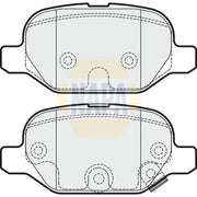 NAPA Rear Brake Pad Set fits Fiat Panda 2012 on 0.9 1.3