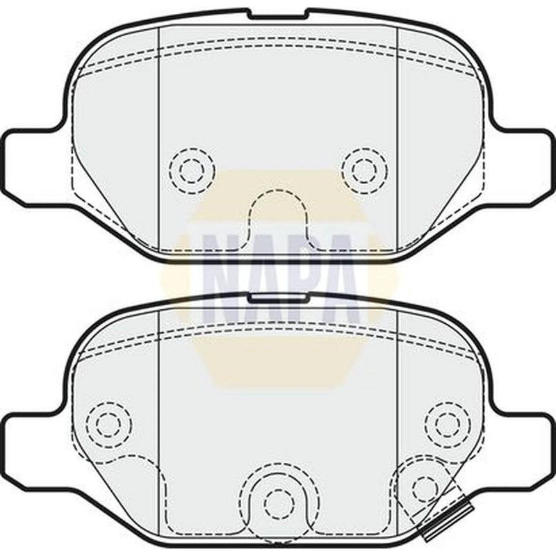 NAPA Rear Brake Pad Set fits Fiat Panda 2012 on 0.9 1.3