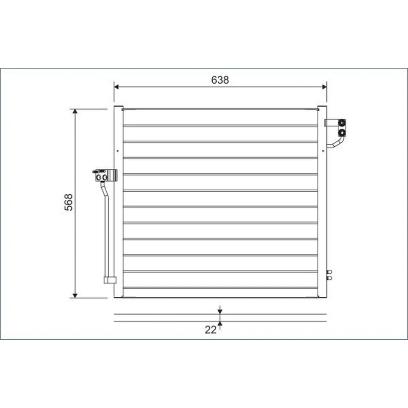 Valeo Air Conditioning Condenser 822623