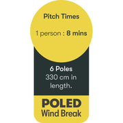 6 Pole Multicoloured Polythene Windbreak 1445 Quest - Dynamic Drive