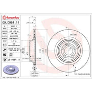 Brembo Rear Brake Discs & Pads fits Mercedes-Benz Gle 2018-2023