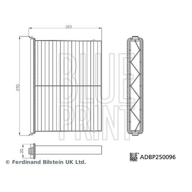 Blue Print Cabin Air Filter (Pollen Filter) fits Mazda CX-60 2022 on 3.3