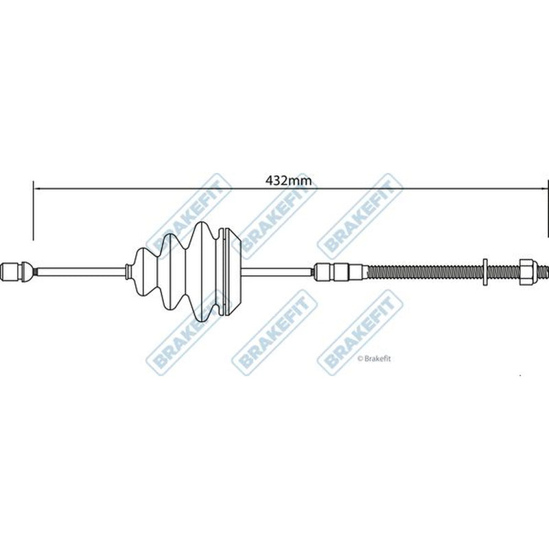 Apec Handbrake Cable Front fits Opel Corsa D 2006-2014 1.0 1.2 1.3 1.4 1.6 1.7