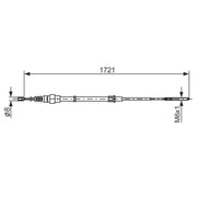 Bosch Handbrake Cable Right Rear fits VW Passat B3/B4 1990-1997 1.6 1.9 2.0 2.8