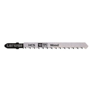Sealey Jigsaw Blade Hard Wood Downward Cut 100mm 10tpi Pack of 5 SJBT101BR Sealey - Dynamic Drive