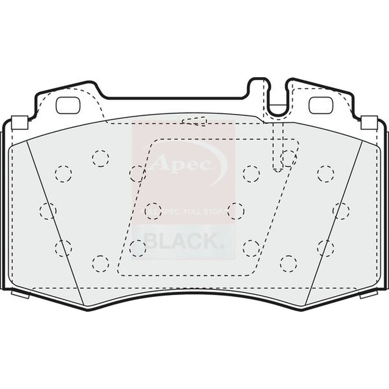Apec Black Front Brake Pad Set fits Mercedes-Benz M-Class 1998-2005