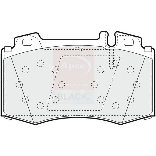 Apec Black Front Brake Pad Set fits Mercedes-Benz M-Class 1998-2005