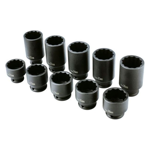 Laser Bi-Hex Impact Socket Set 1/2"D 10pc 8700 Laser - Dynamic Drive