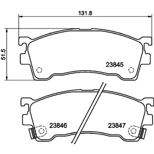 Mintex Front Brake Pad Set fits Eunos 500 1992-1999 2.0