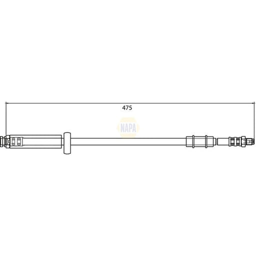NAPA Brake Hydraulic Hose Line Upper NBH1168