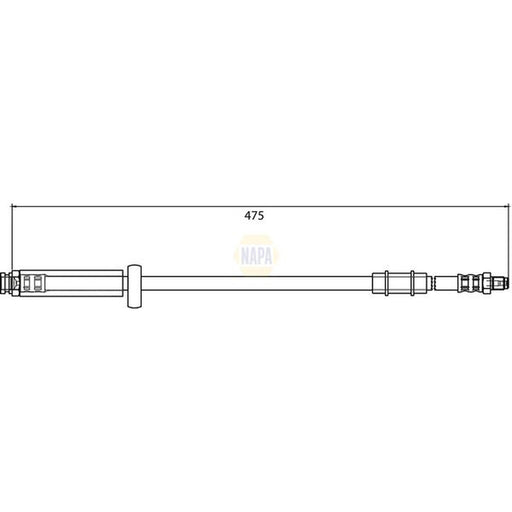 NAPA Brake Hydraulic Hose Line Front fits Citroën Relay I 1994-2002