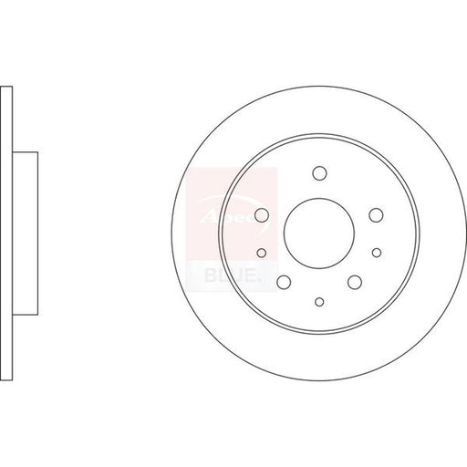 Apec 2 x Solid Brake Discs fits Mazda CX-3 2015-2018 1.5 2.0