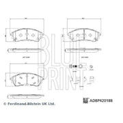 Blue Print Front & Rear Pads fits Ford Ranger 2018 on 2.0