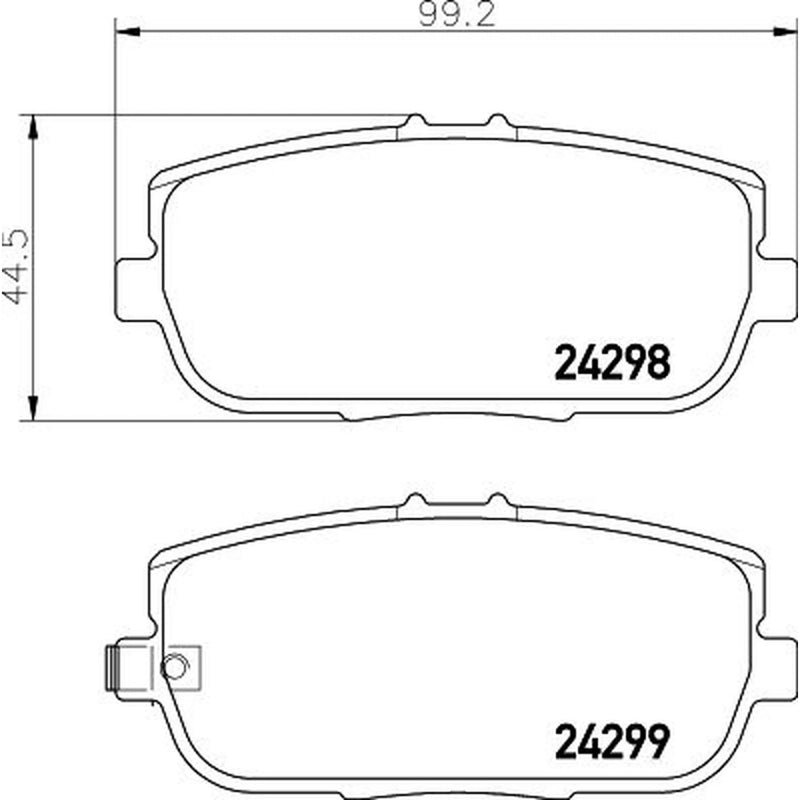 DON Rear Brake Pad Set fits Abarth 124 Spider 2016 on 1.4