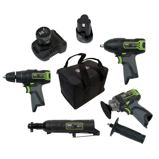Sealey 4 x 10.8V SV10.8 Series Cordless Combo Kit 2 Batteries CP108VCOMBO1 Sealey - Dynamic Drive