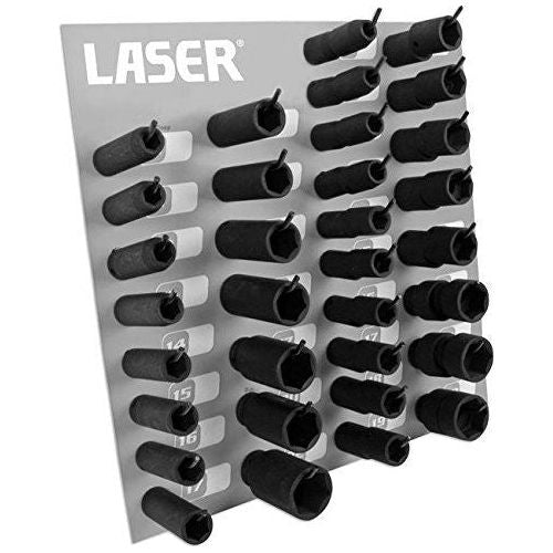 Laser Complete Impact Socket Rack 1/2"D 1159 Laser - Dynamic Drive