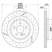 Mintex Front & Rear Brake Discs & Pads fits Mercedes-Benz Cla 2013-2019 117.352