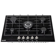 Baridi Gas Hob with 5 Cooking Zones 70cm - Black DH228 Baridi - Dynamic Drive