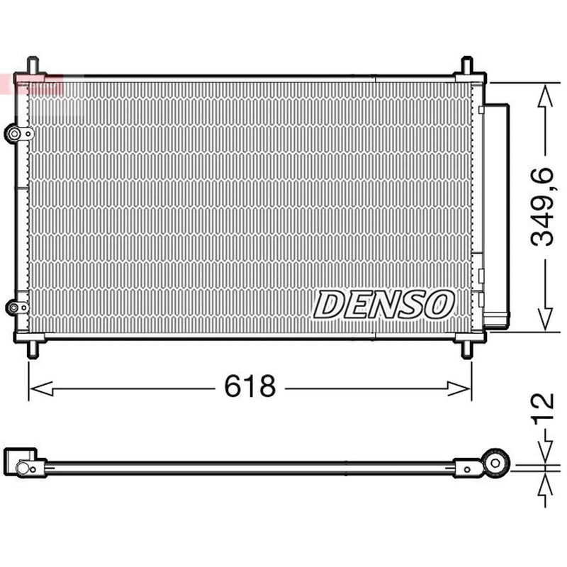 Denso Air Conditioning Condenser fits Toyota Yaris Hatchback 2015-2020 1.5