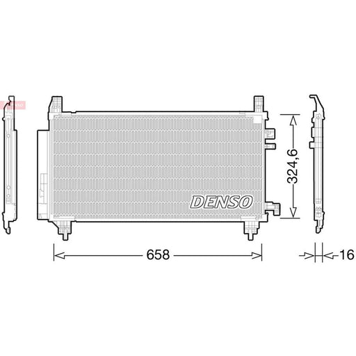Denso Air Conditioning Condenser fits Toyota Yaris/Vitz 2007-2011 1.8