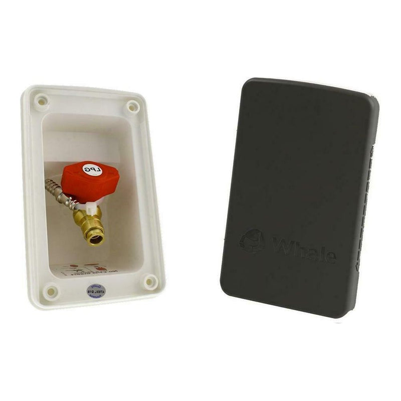 Whale BBQ Gas External Outlet With Black Easi Slide Cover - Caravan / Motorhome Nova - Dynamic Drive
