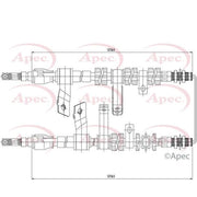 Apec Handbrake Cable Right Rear CAB1092