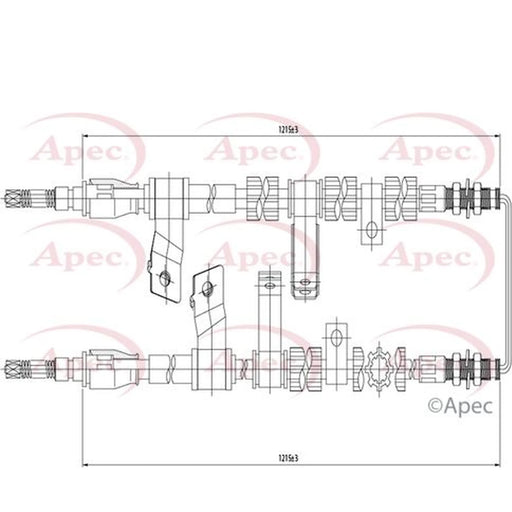 Apec Handbrake Cable Right Rear CAB1092
