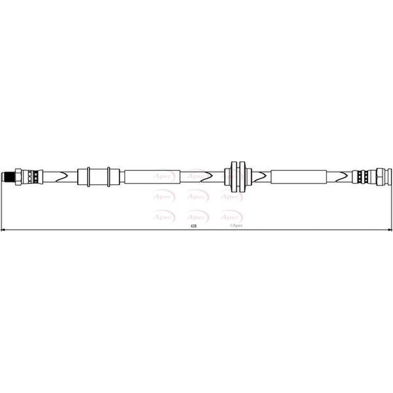 Apec Brake Hydraulic Hose Line Front HOS3833