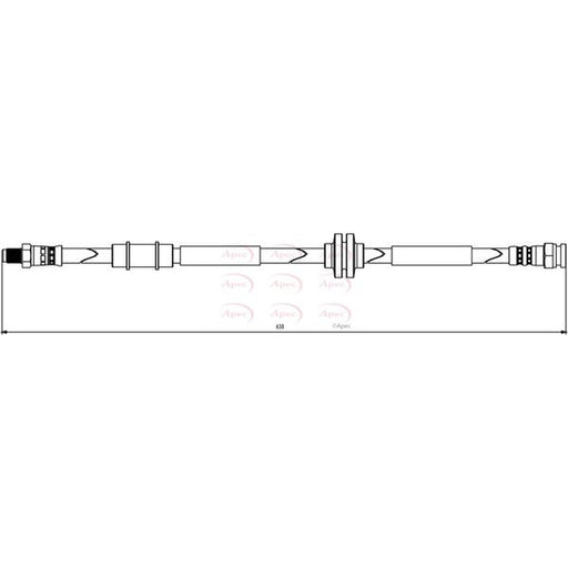 Apec Brake Hydraulic Hose Line Front fits Alfa Romeo 159 2005-2011 2.4 3.2