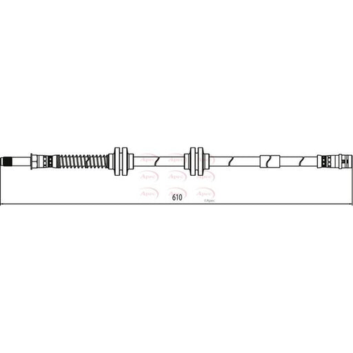 Apec Brake Hydraulic Hose Line Front fits VW Transporter 2003-2015 1.9 2.0 2.5