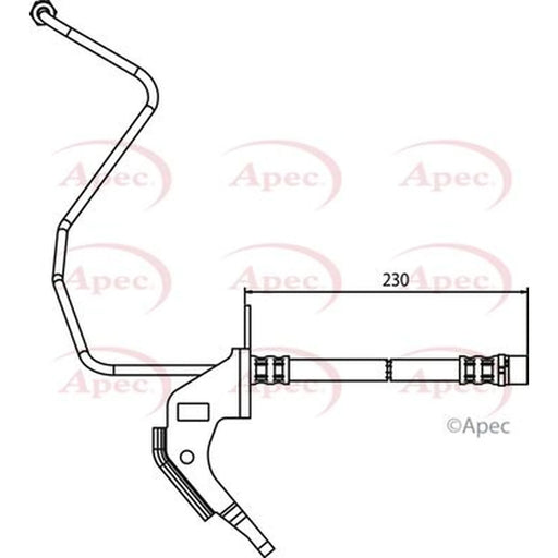 Apec Brake Hydraulic Hose Line Rear Left HOS3707