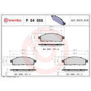 Brembo 4 x Front Brake Pad Set fits Fiat Fullback Pickup 2016 on 2.4