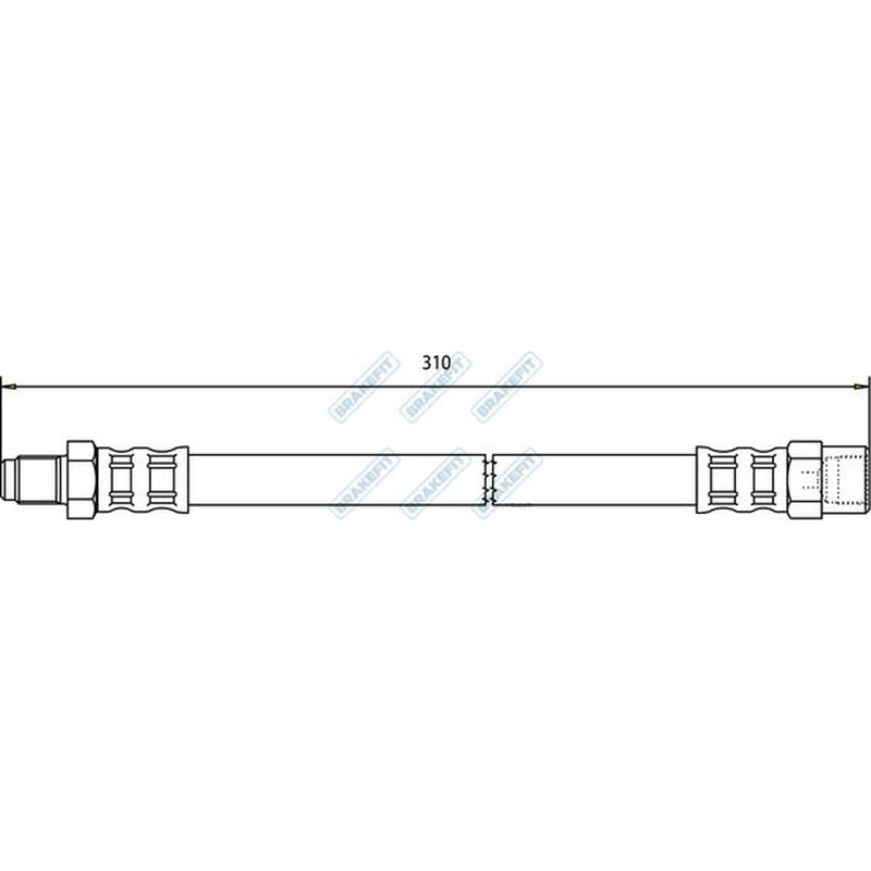 Apec Brake Hydraulic Hose Line Rear fits Alfa Romeo Alfasud 1972-1984