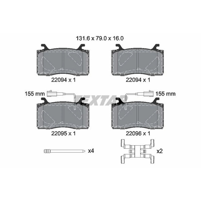 Textar Front Brake Pad Set 2209401